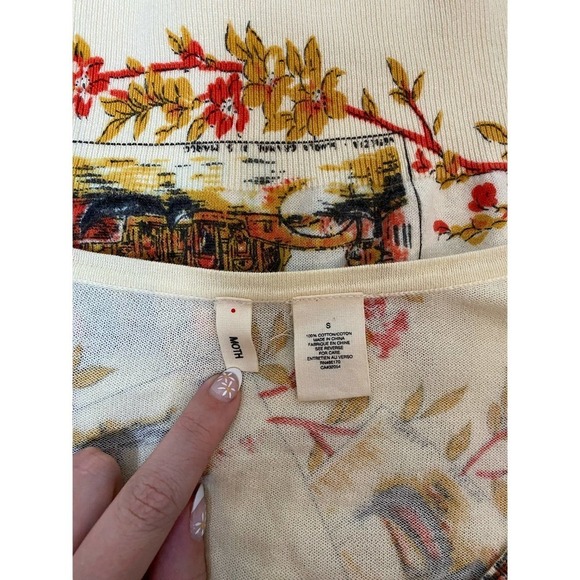 Anthropologie Moth La Dominant Venice Italy Cardigan Postcard Sweater - Picture 4 of 7